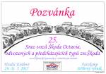 25. sraz historických vozů Škoda | Pozvánka