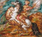 Antonín Procházka, Jezdec napadený lvicí