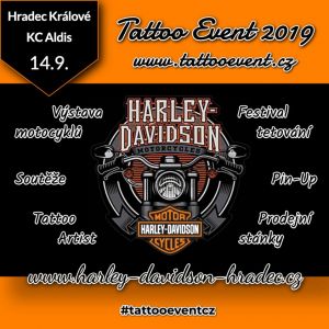  Součástí festivalu Tattoo Event, je výstava motocyklů Harley-Davidson Hradec Králové.