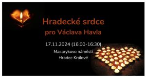 Hradecké srdce pro Václava Havla.